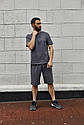 Чоловічий літній комплект: 'Player' футболка + шорти в темно-сірому кольорі |, фото 4