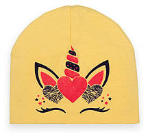 Шапка дитяча для дівчинки GABBI GSK-D-23-4/1 Жовтий розмір 40/42 (13544)