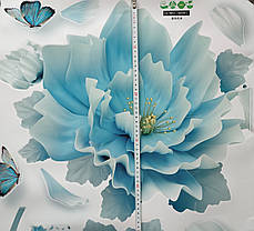 Інтер'єрні наклейки на стіну шафа, двері, вітрини "2 великих квітки" 78см*125см (лист 60*90см), фото 3