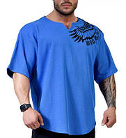 Топ-футболка синяя BigSam 3240