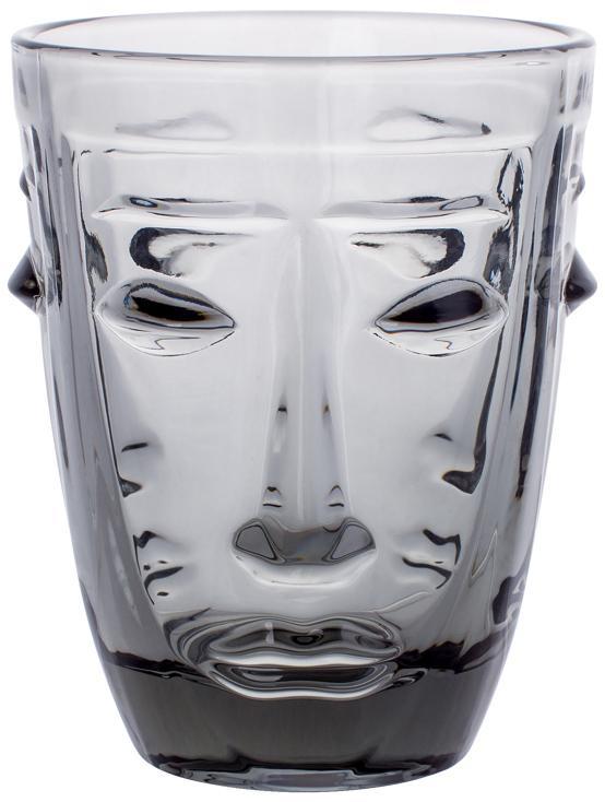 Набір 6 скляних склянок Ariadne "Face Grey" 250 мл, сіре скло