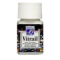 Витражная краска Vitrail #004 Covering White (Белый) на сольвентной основе, 50 мл Lefranc & Bourgeois