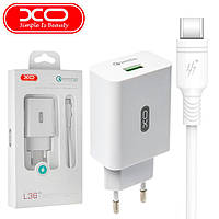 Сетевое зарядное устройство XO L36 QC3.0 1USB 3A Type-C white