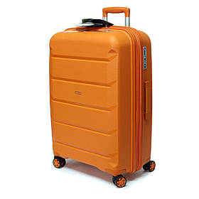 Дорожня валіза з поліпропілену велика Airtex Jupiter 646 оранжева