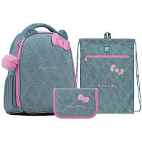 Школьный набор рюкзак + пенал + сумка Kite Hello Kitty HK22-555S 854 г 35x26x13.5 см