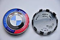 50 years BMW M Колпачки/заглушки БМВ 56мм на литые диски F и G 686109201, 36136850834