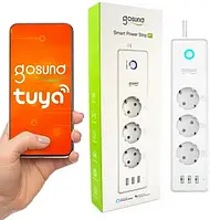 Подовжувач стрічковий Gosund 1,5 м 3 розетки SMART 16A WiFi ANDROID iO