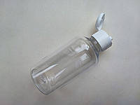 215мл/28мм Круглый прозрачный ПЭТ с крышкой белой флип-топ 28 мм,бутылка, флакон, пластиковый