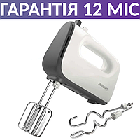 Міксер Philips Daily Collection, ручний, 2 віночки для збивання, 2 гаки для замісу тіста