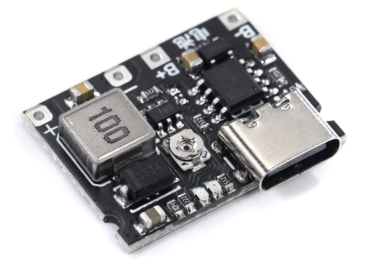 Модуль зарядки Li-Ion 18650 CL4056D (TP4056) 4.2-6.5В - 4.2-28В 1А 5Вт ...