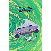 Книга записна Kite Rick and Morty RM22-199-1, тверда обкладинка, А6, 80 аркушів, клітинка