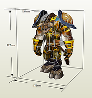 PaperKhan Конструктор из картона Tauren Warcraft papercraft 3D фигура развивающий подарок статуя сувенир