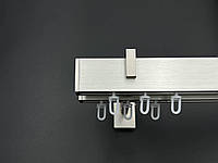 Карниз Quadrum Square line Заглушка 160 см двойной сталь матовая(кронштейн 14-17 см)