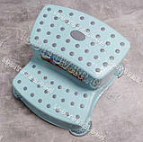 Набір із антиковзоючої дитячої пластикової накладки на унітаз і сходинки - підставки., фото 7