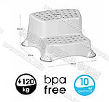 Набір із антиковзоючої дитячої пластикової накладки на унітаз і сходинки - підставки., фото 10