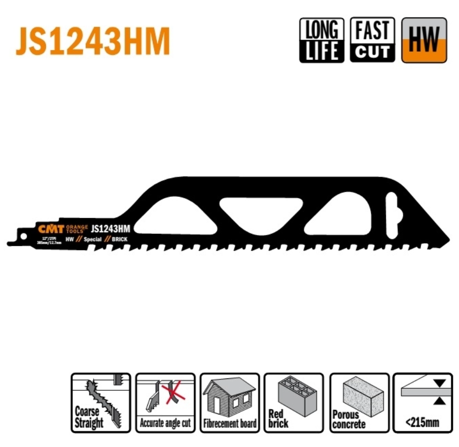 Пильне полотно для шабельної пили JS1243HM, CMT
