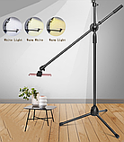 Підлогова стійка журавель із кільцевою LED лампою 30 см. (набір для зйомки flatlay), фото 6