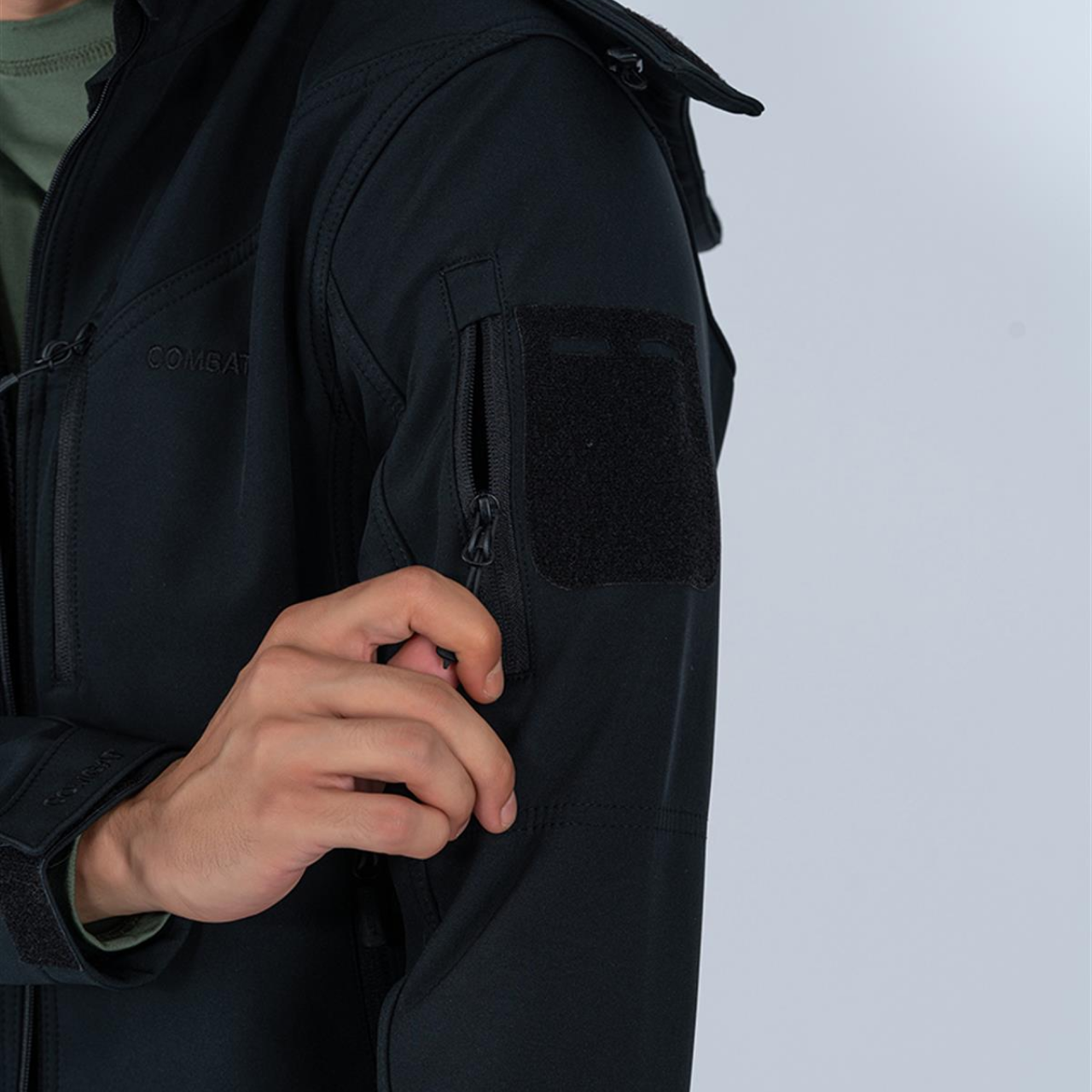 Куртка Тактическая COMBAT SOFT - SHELL Армейская Демисезонная Военная Черная L - фото 7 - id-p1736086613