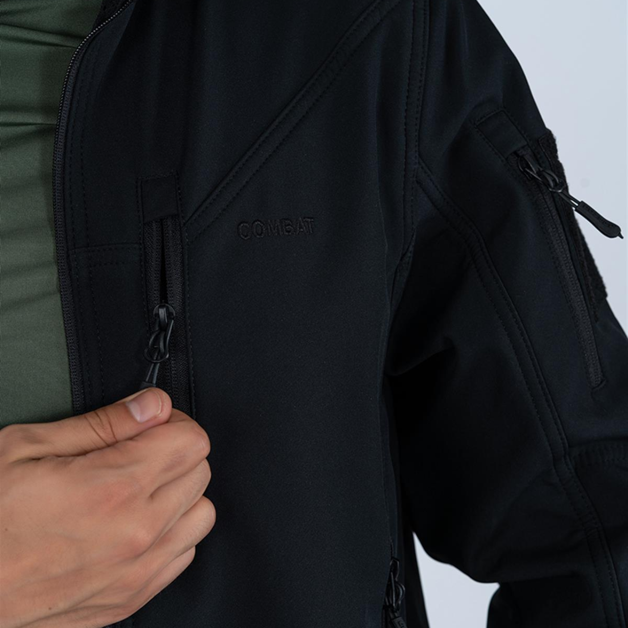 Куртка Тактическая COMBAT SOFT - SHELL Армейская Демисезонная Военная Черная L - фото 8 - id-p1736086613