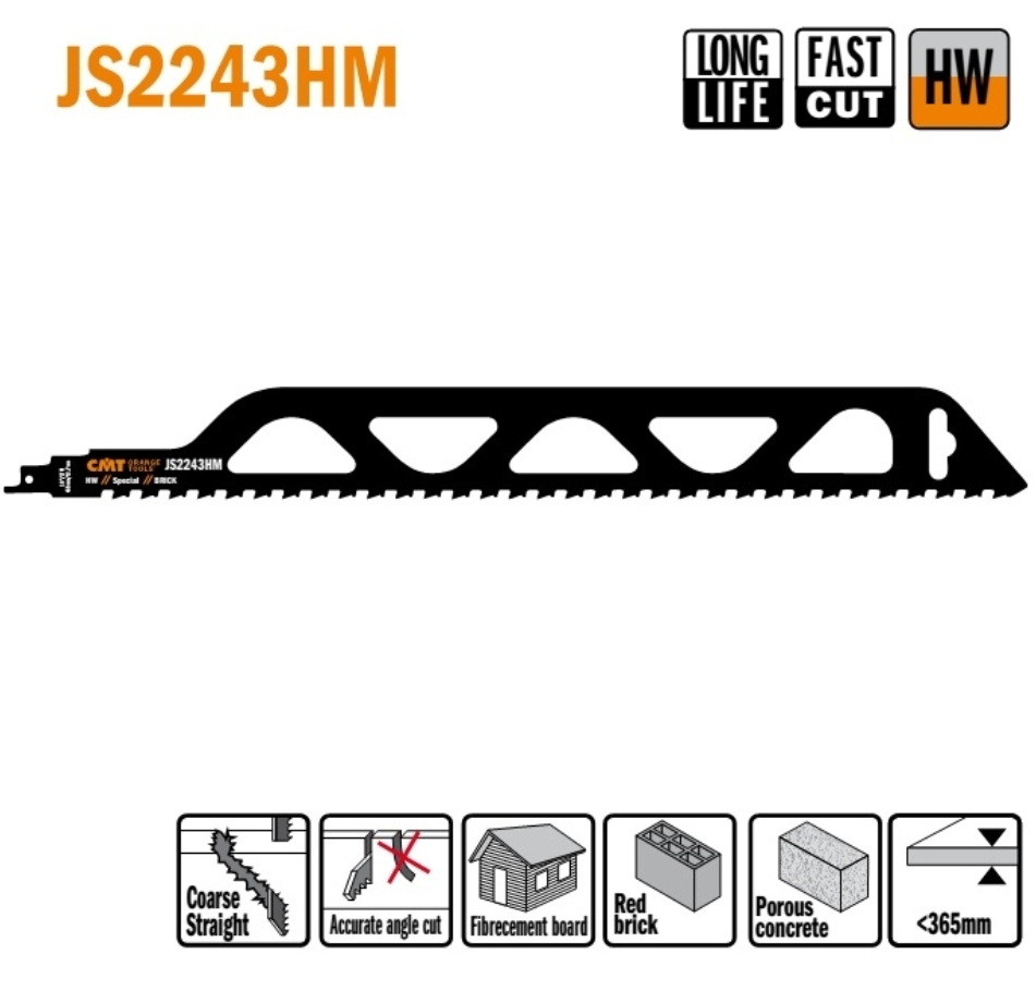 Пильне полотно для шабельної пили JS2243HM, CMT
