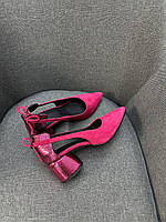 Женские туфли на каблуке натуральная замша Италия только отшив