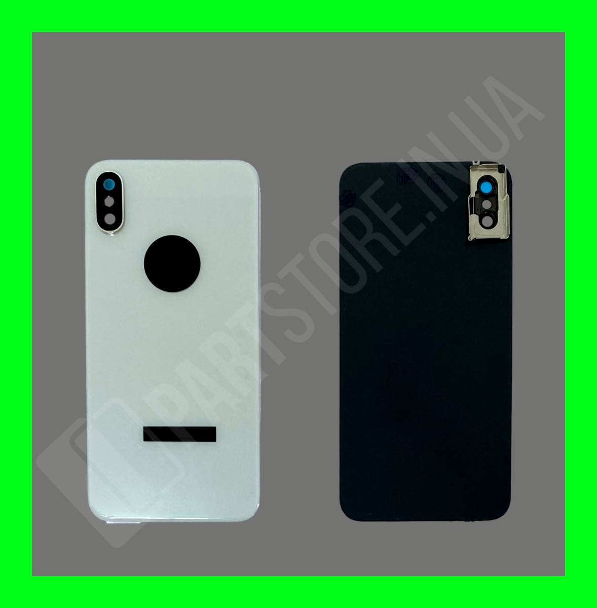 Кришка iPhone X Silver зі склом камери