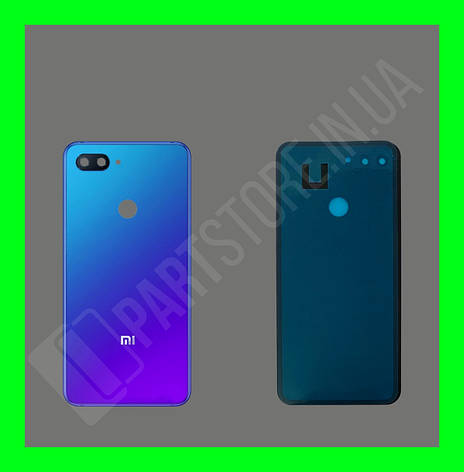 Кришка Xiaomi Mi 8 Lite Aurora Blue зі склом камери, фото 1