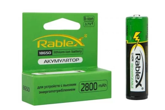 Акумулятор Rablex 18650 Li-lon 2800 mAh з захистом