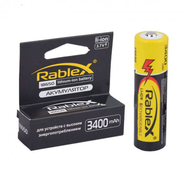 Акумулятор Rablex 18650 Li-lon 3400 mAh
