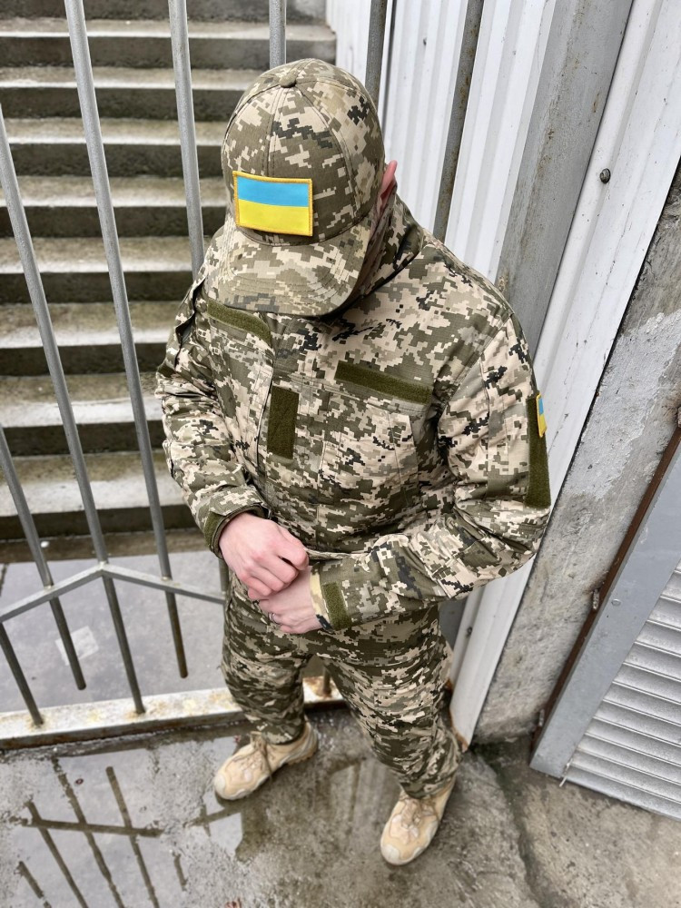 Тактичний чоловічий костюм Eagle піксель ЗСУ. Армійська чоловіча форма піксель. Штурмовий весняний костюм піксель.