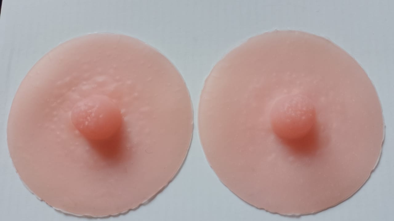 Силіконові накладні соски Стиль 4, накладки з сосками на груди багаторазові для збільшення сосків 9 см, фото 1