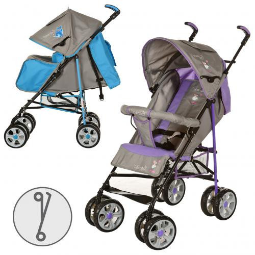 Коляска дитяча Bambi M 2108-1 синя та фіолетова 