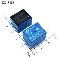 Реле мініатюрне електромагнітне 5V 10 А сухий контакт, п'ять пін.