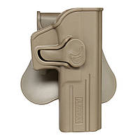 Тактическая, пластиковая кобура Amomax для пистолета Glock 17/22/31. Flat Dark Earth