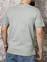 Мужская футболка Tommy Hilfiger серая фирменная крутая повседневная молодежная хлопковая для спорта КМ S