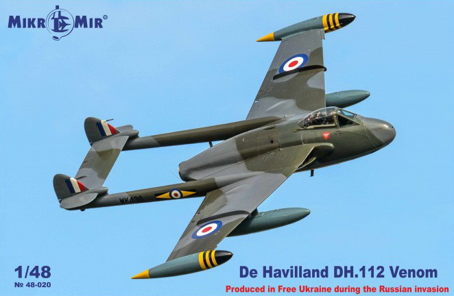 Пластикова модель 1/48 Mikro Mir 48-020 британський винищувач-бомбардувальник DH.112 Venom De Havilland