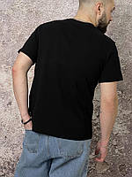 Футболка мужская Lacoste черная с голубым логотипом спортивная брендовая повседневная крутая для мужчин КМ XXL
