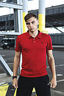 Футболка мужская брендовая красная Polo Nike молодежная стильная классическая крутая трикотажная КМ S