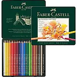 Набір олівців 24 шт Polychromos Faber-Castell (кольорові художні у металевому пеналі) 110024, фото 3