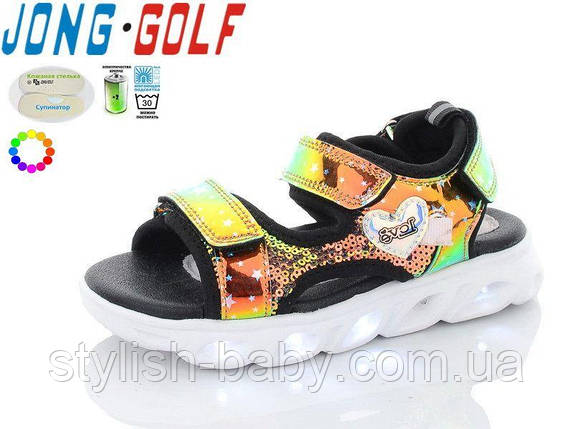Дитяче літнє взуття гуртом. Дитячі босоніжки 2023 бренда Jong Golf для дівчаток (рр. з 22 по 27), фото 1