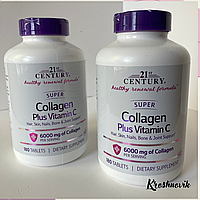 21 Century Collagen plus Vitamin C гідролізований колаген з вітаміном С, 1000 мг, 180 таблеток