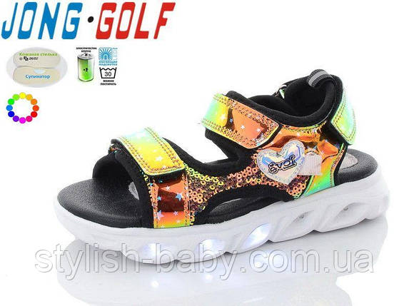 Дитяче літнє взуття гуртом. Дитячі босоніжки 2023 бренда Jong Golf для дівчаток (рр. з 27 по 32), фото 1