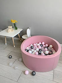 Рожевий дитячий сухий басейн з кульками