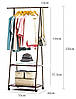 Універсальна міцна підлогова пересувна вішалка для одягу Coat Rack Traingular, фото 4
