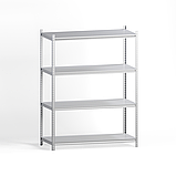 Стелаж для складу, архіву, магазину SECTOR 2000*1148*303 Ral 7024 з полицями металевими 4 шт, фото 7