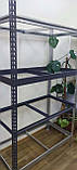 Стелаж для складу, архіву, магазину. SECTOR 2000*1338*303 Ral 7024 з полицями металевими 4 шт, фото 6