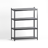 Стелаж для складу, архіву, магазину. SECTOR 2000*1528*303 Ral 7024 з полицями металевими 4 шт