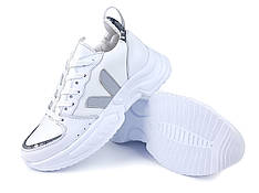 Білі кросівки весняні для дівчат з натуральної шкіри від виробника 32 33 34 35 36 37 38 39 40 41