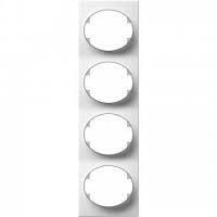 Рамка 4 посту ABB Niessen Tacto 5574 BL вертикальна Білий