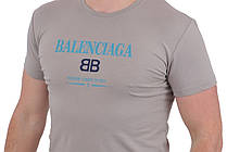 Футболка чоловіча Balenciaga 23-1854 світло-сіра, фото 6